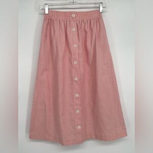 Pink Button-Down Women's Skirt